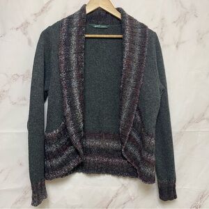 Woolrich Gray and Purple Women's Cardigan Sweater